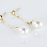 Boucles D'oreilles Pendantes Valera Or Jaune Perle De Culture - Boucles d'oreilles pendantes Femme | Histoire d&rsquo;Or