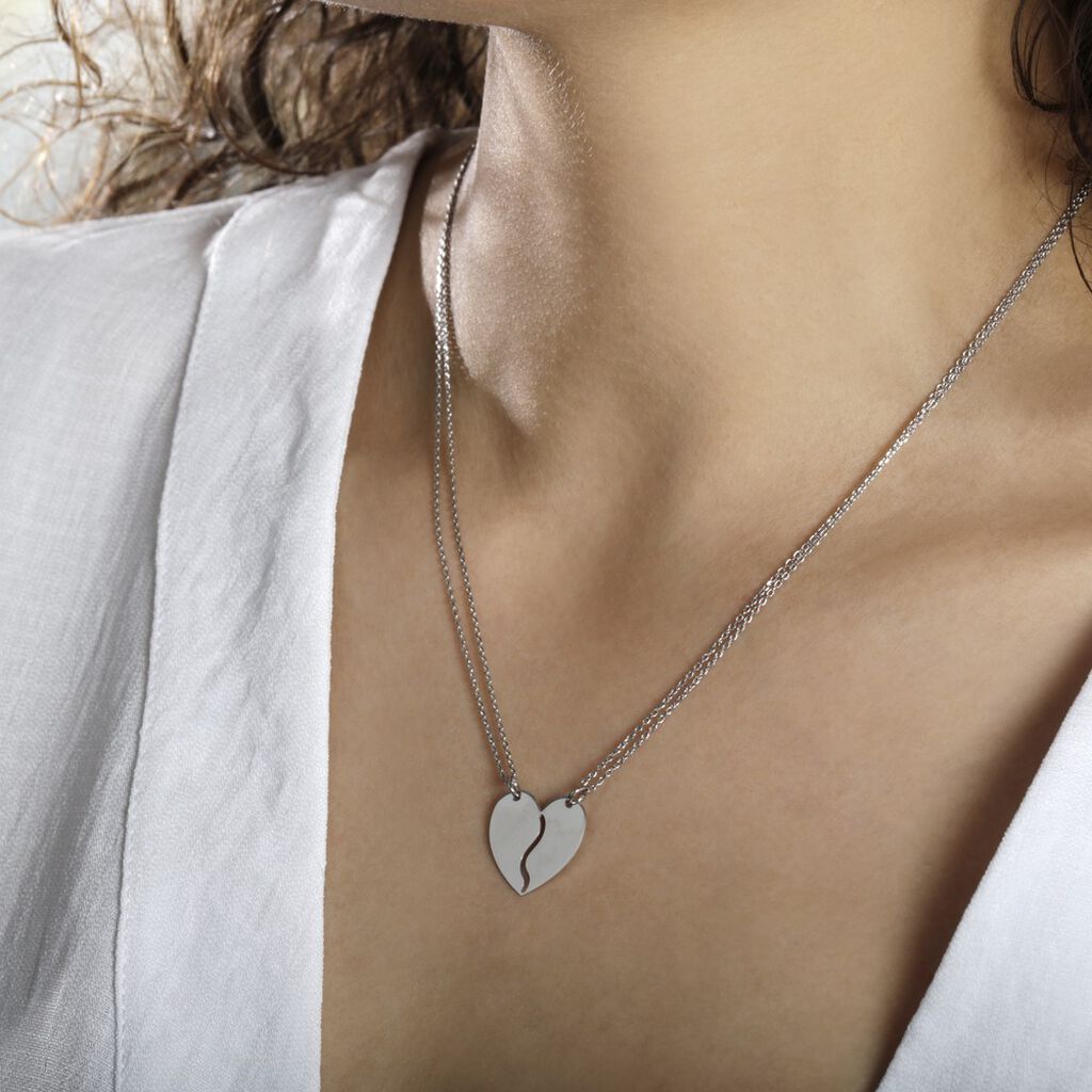 Collier Abrar Argent Blanc - Colliers fantaisie Femme | Histoire d’Or