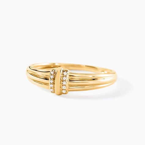 Bague Precious Line Or Jaune Diamant - Bagues avec pierre Femme | Histoire d&rsquo;Or