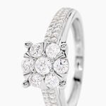 Bague Nazare Or Blanc Oxyde De Zirconium - Bagues solitaires Femme | Histoire d&rsquo;Or