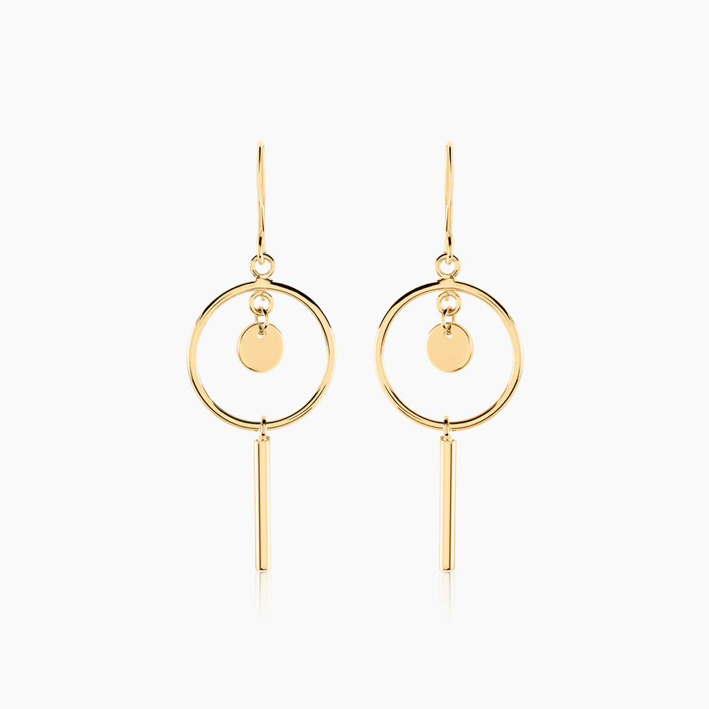 Boucles D’oreilles Pendantes Trixie Plaqué Or Jaune