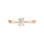 Bague Solitaire Or Rose Lexine Morganite - Bagues solitaires Femme | Histoire d&rsquo;Or