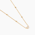 Collier Aura Plaqu&eacute; Or Jaune Oxyde De Zirconium - Colliers fantaisie Femme | Histoire d&rsquo;Or