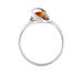 Bague Argent Blanc Leeloo Ambre - Bagues solitaires Femme | Histoire d’Or