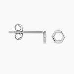 Boucles D'oreilles Puces Ulima Argent Blanc - Boucles d'oreilles fantaisie Femme | Histoire d&rsquo;Or