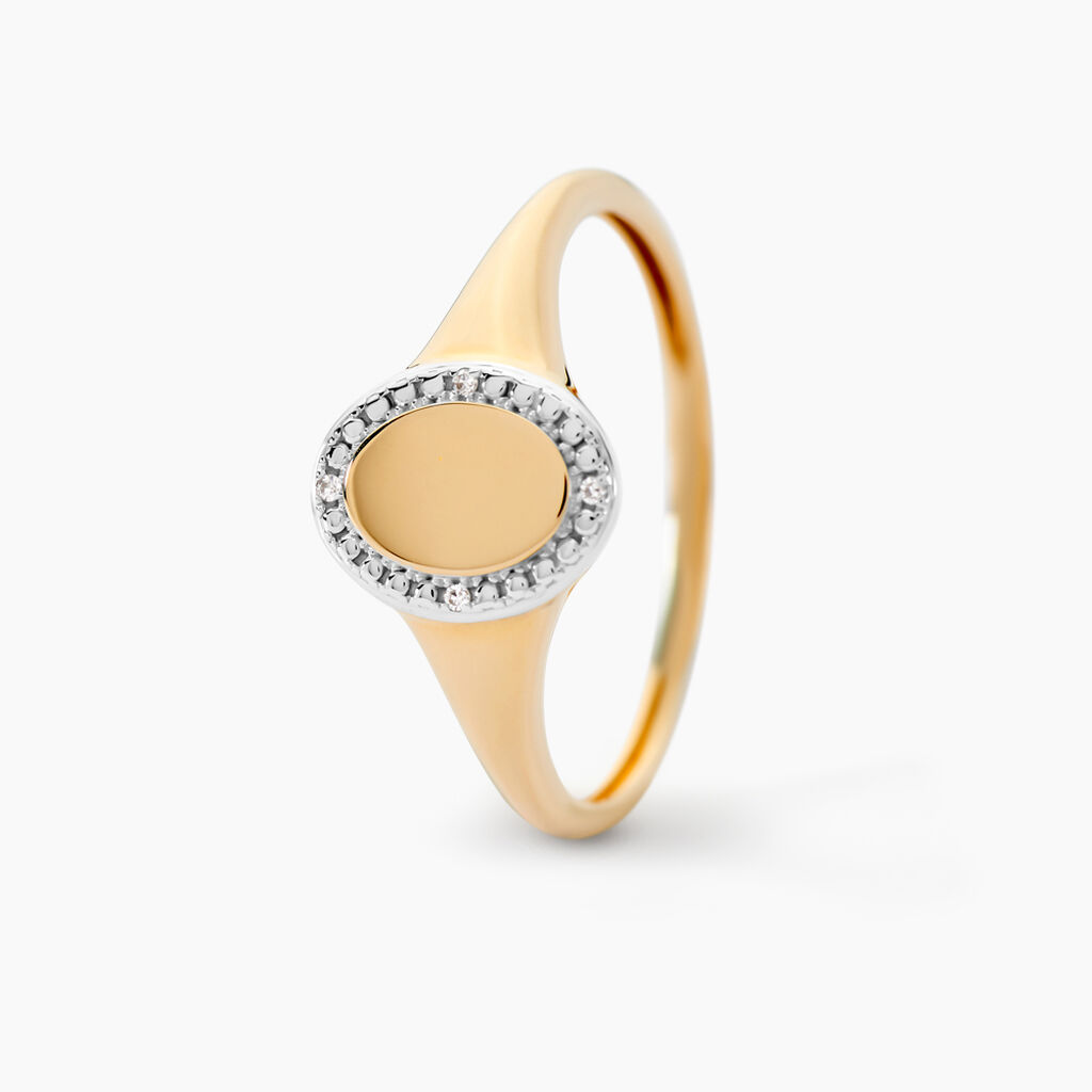 Chevalière Promesse Pour L'eternite Or Jaune Diamant - Chevalières Femme | Histoire d’Or