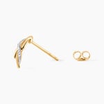 Boucles D'oreilles Puces Ester Or Jaune Diamant - Clous d'oreilles Femme | Histoire d&rsquo;Or