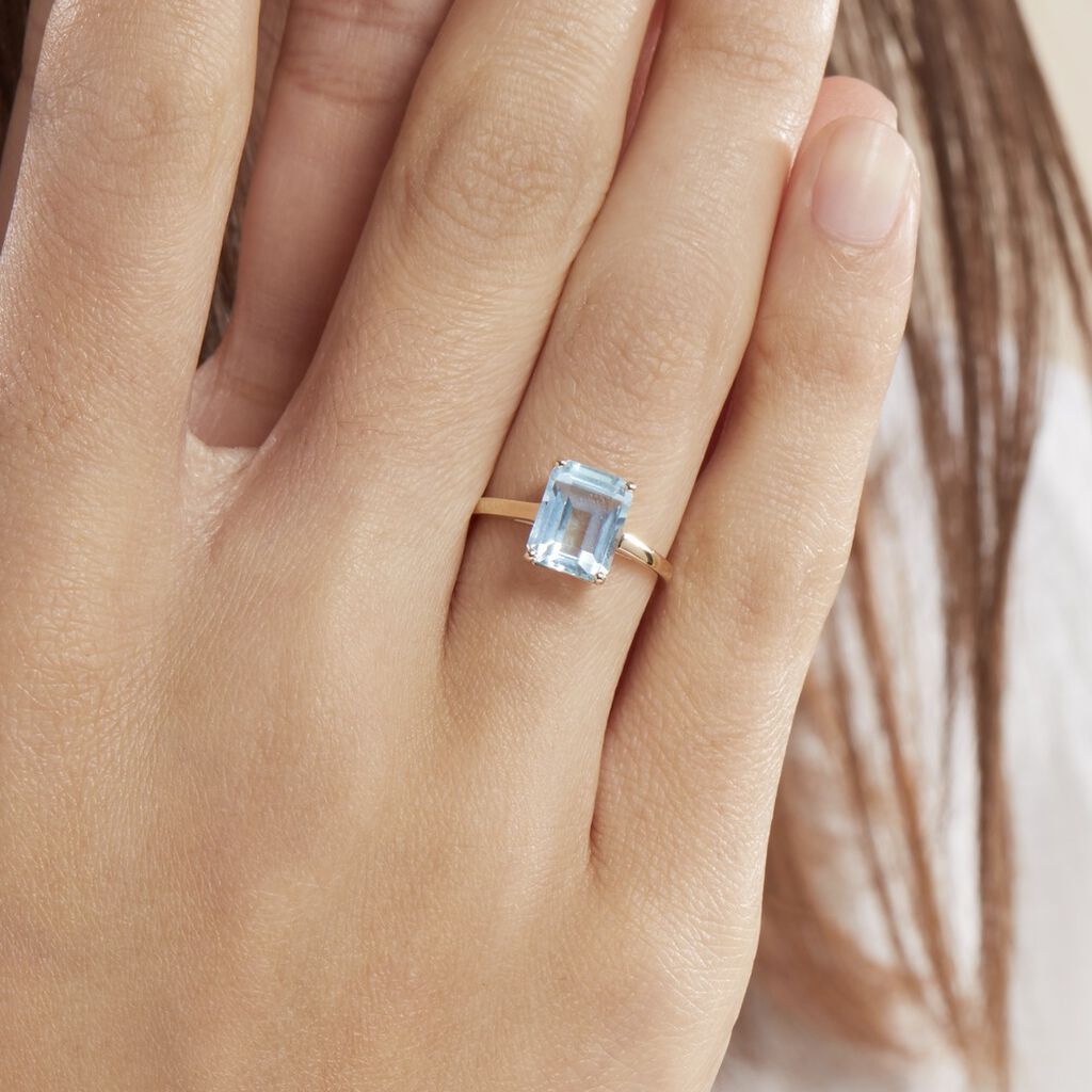Bague Or Jaune Faraj Topaze - Bagues solitaires Femme | Histoire d’Or