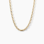 Collier Carlo Or Bicolore Maille Marine Ronde - Chaines Homme | Histoire d&rsquo;Or