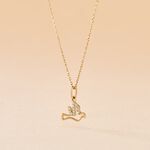 Pendentif Columnia Or Jaune Oxyde De Zirconium - Pendentifs Bapt&ecirc;me Famille | Histoire d&rsquo;Or