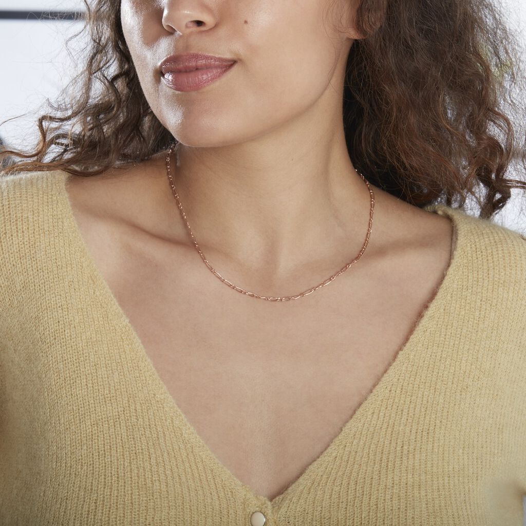 Chaîne Ophelio Maille Alternee 1/1 Or Rose - Chaines Femme | Histoire d’Or