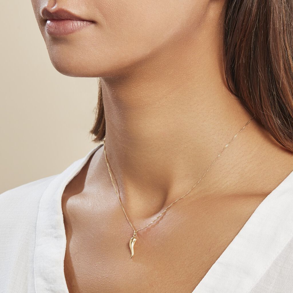 Pendentif Felicette Corne Abondance Or Jaune - Pendentifs Unisex | Histoire d’Or