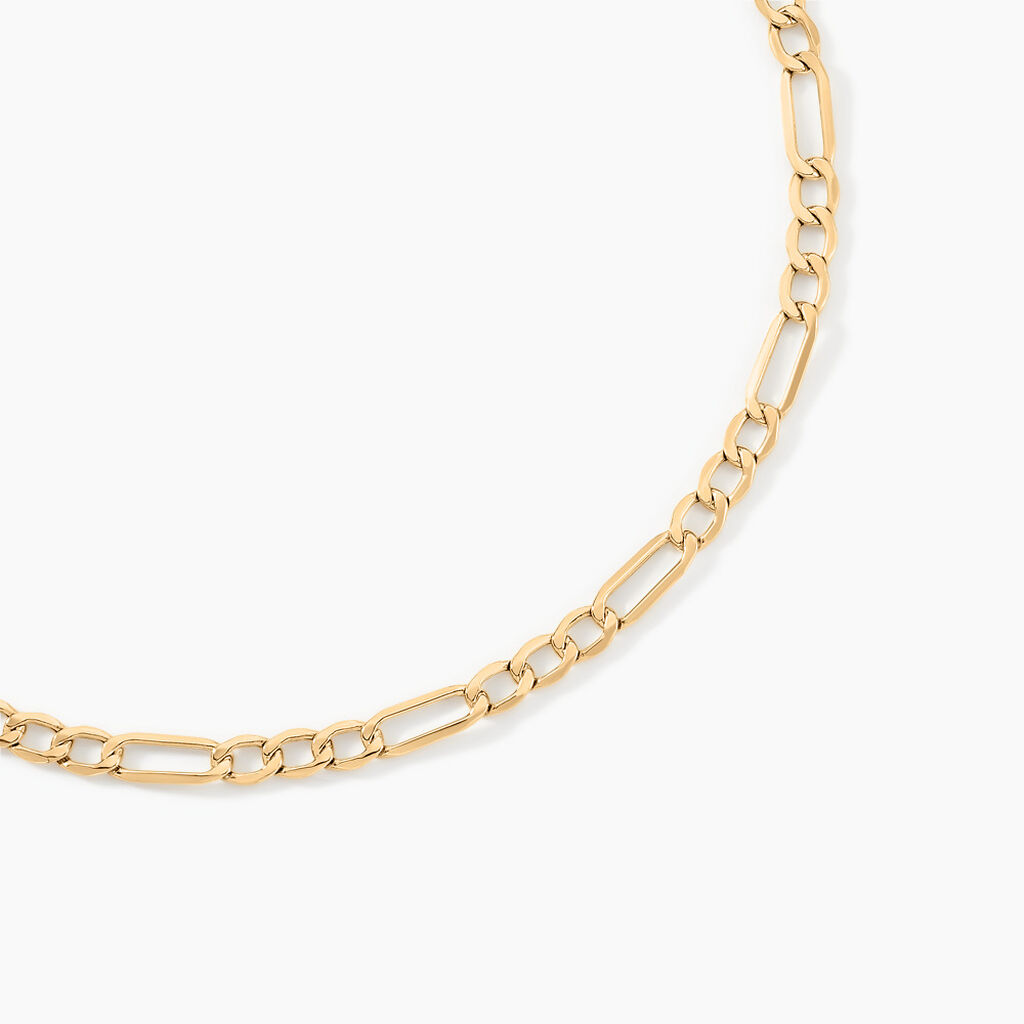 Collier Or Jaune Maille Alternée 1/3 - Chaines Homme | Histoire d’Or