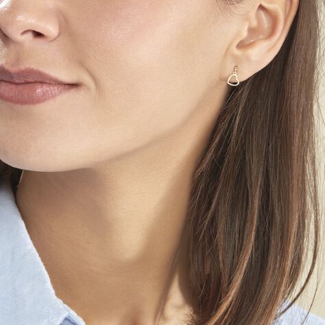 Boucles D'oreilles Pendantes Anne-maudae Pendantes Coeurs Or Jaune - Boucles d'Oreilles Coeur Femme | Histoire d’Or