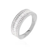 Bague Agathon Or Blanc Oxyde De Zirconium - Bagues avec pierre Femme | Histoire d&rsquo;Or