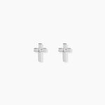 Boucles D'oreilles Puces Laurice Argent Blanc Oxyde De Zirconium - Boucles d'oreilles fantaisie Femme | Histoire d&rsquo;Or