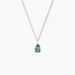 Collier Goutte Or Blanc Topaze - Colliers Femme | Histoire d&rsquo;Or