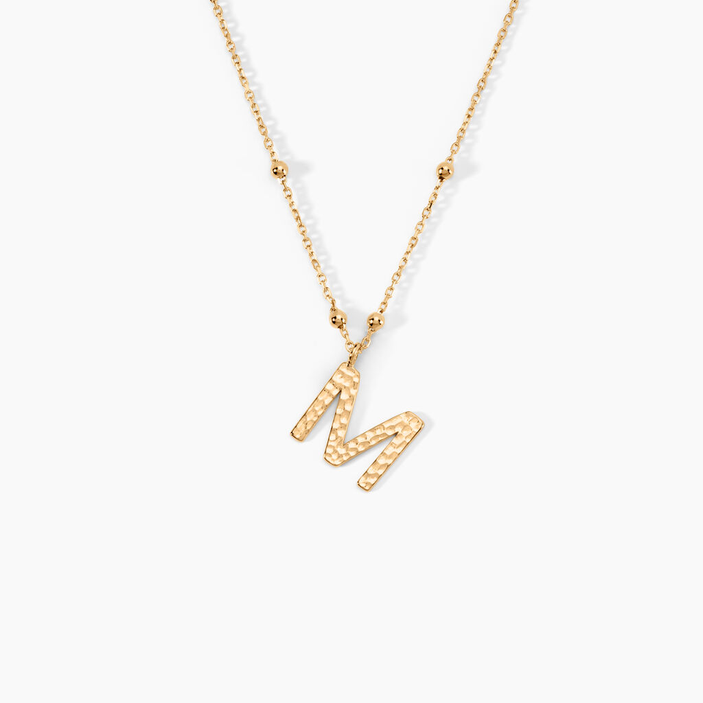Collier Plaqu&eacute; Or Jaune Lettra - Colliers fantaisie Femme | Histoire d&rsquo;Or