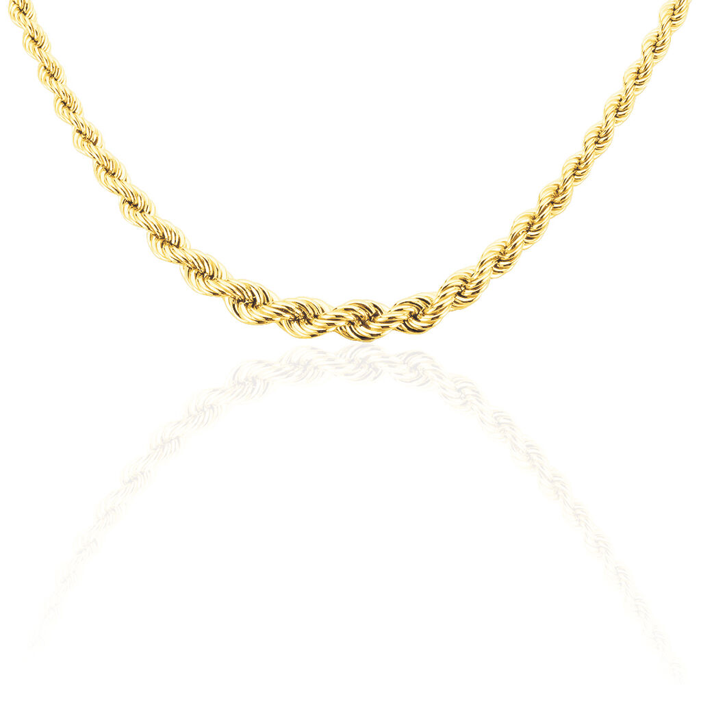 Collier Jerry Danilo Maille Corde Or Jaune - Chaines Femme | Histoire d’Or