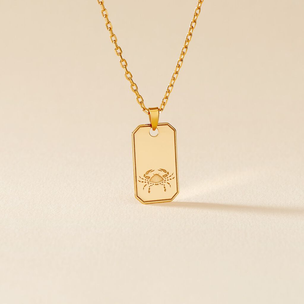 Collier Plaqu&eacute; Or Quintien - Colliers Zodiaque Homme | Histoire d&rsquo;Or
