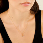 Collier Cladie Argent Dor&eacute; A L'Or 750/1000 Oxyde De Zirconium - Colliers Femme | Histoire d&rsquo;Or