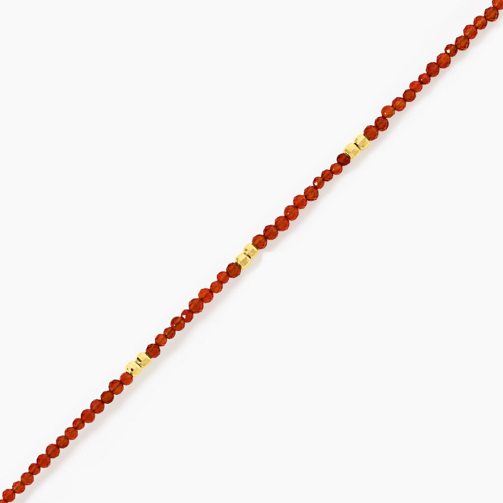 Bracelet Jonc Cyclades Argent Jaune Corniole -  Femme | Histoire d&rsquo;Or