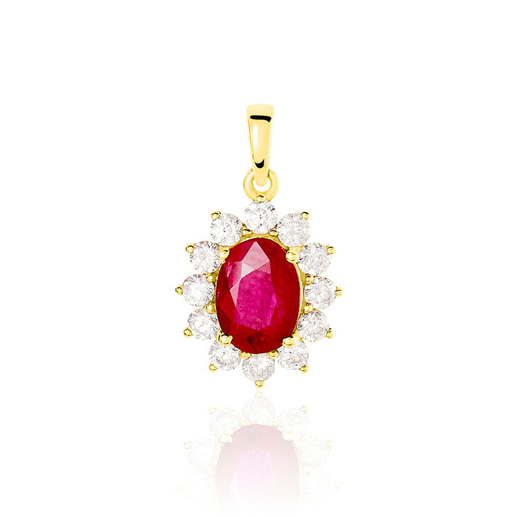 Pendentif Vladimir Or Jaune Rubis Et Diamant - Pendentifs Femme | Histoire d&rsquo;Or