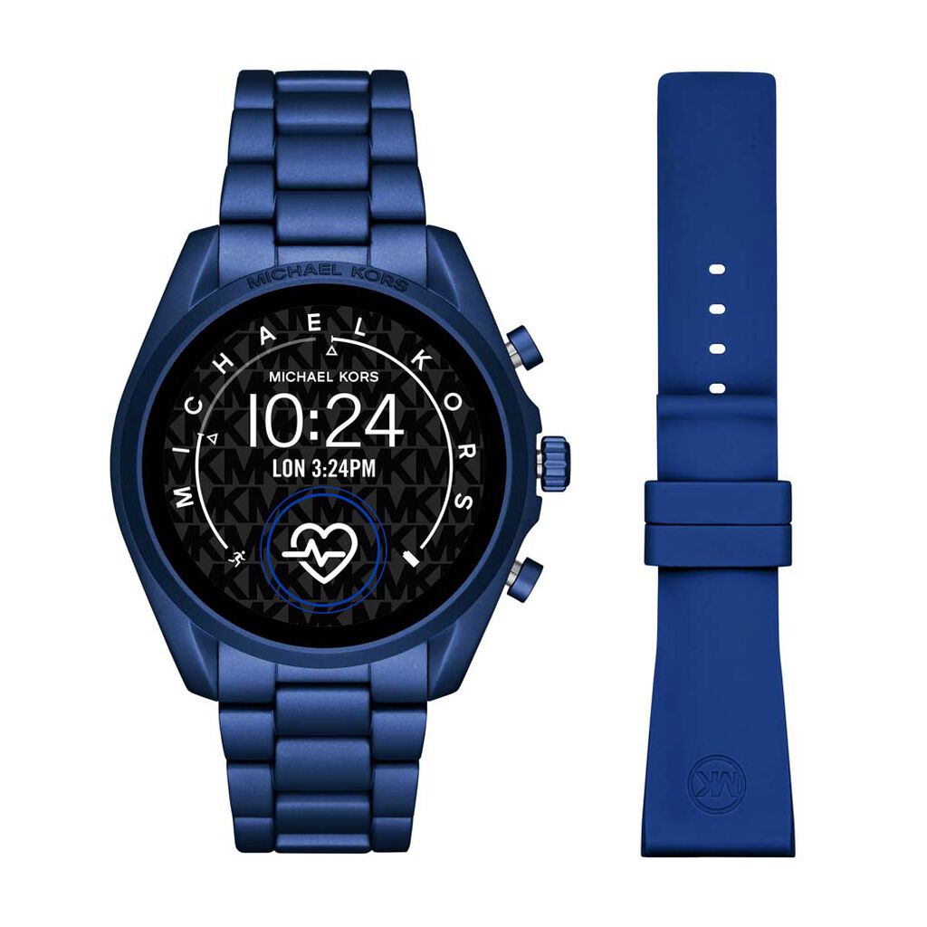 Montre Connectée Femme Histoire D Or Montres connectées Aluminium Boucle déployante simple Maillons Bleu
