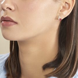 Boucles D'oreilles Puces Tyana Plaque Or Jaune Oxyde De Zirconium - Boucles d'oreilles fantaisie Femme | Histoire d’Or
