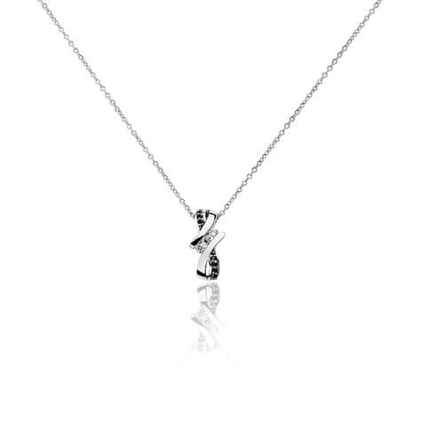 Collier Clemenca Argent Blanc Oxyde De Zirconium - Colliers fantaisie Femme | Histoire d&rsquo;Or