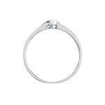 Bague Or Blanc Anja Topaze - Bagues solitaires Femme | Histoire d&rsquo;Or
