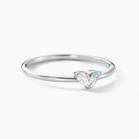 Bague Myhalf Argent Blanc Oxyde De Zirconium - Bagues Coeur Femme | Histoire d’Or