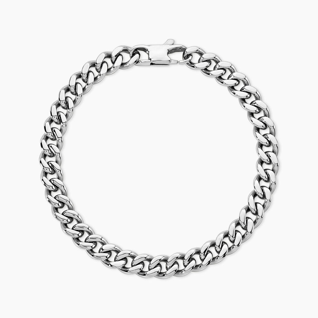 Bracelet Frederic Acier Blanc - Bracelets cha&icirc;ne Homme | Histoire d&rsquo;Or