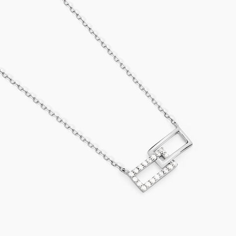 Collier Lysis Argent Blanc Oxyde De Zirconium - Colliers fantaisie Femme | Histoire d&rsquo;Or