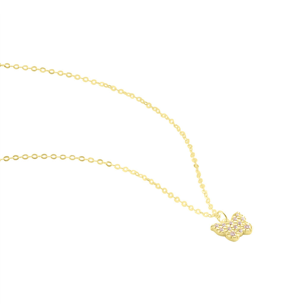 Collier Orchidee Or Jaune Oxyde De Zirconium - Colliers Enfant | Histoire d’Or
