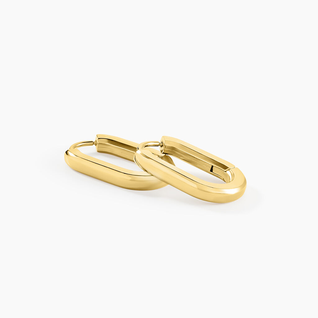 Créoles Urban Line Acier Doré - Boucles d'oreilles créoles Femme | Histoire d’Or