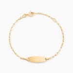 Bracelet Identit&eacute; Eowyn Maille Fantaisie Or Jaune - Bracelets Communion Enfant | Histoire d&rsquo;Or