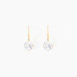 Boucles D'oreilles Pendantes Oxyde Rond Or Jaune Oxyde De Zirconium - Boucles d'oreilles pendantes Femme | Histoire d&rsquo;Or
