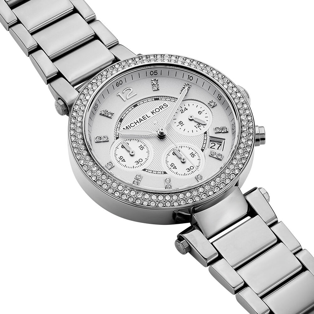 Montres Michael Kors MK5353 Acier Clip Strass Ronde Blanc Ronde -  HIMFB1F0330 • Histoire d'Or