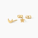 Boucles D'Oreilles Puces Hohepa Argent Dor&eacute; A L'Or 750/1000 - Boucles d'oreilles fantaisie Enfant | Histoire d&rsquo;Or