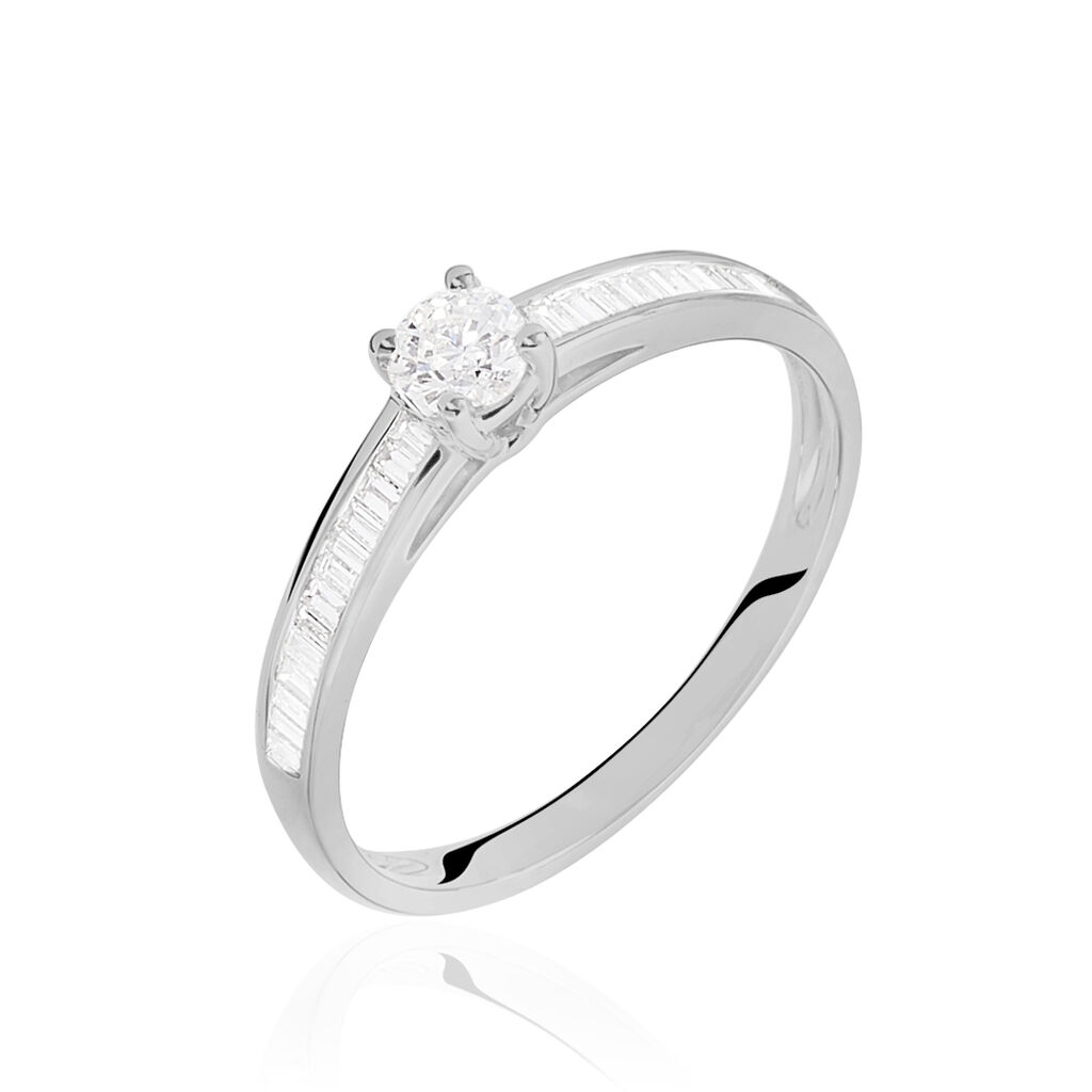 Bague Solitaire Anastasiane Or Blanc Diamant - Bagues solitaires Femme | Histoire d’Or