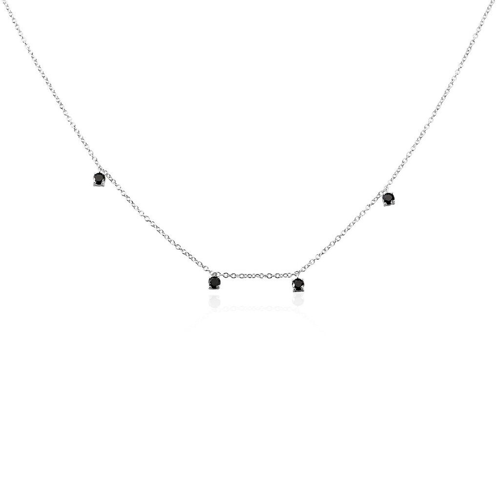 Collier Callias Argent Blanc Oxyde De Zirconium Noir - Colliers fantaisie Femme | Histoire d’Or