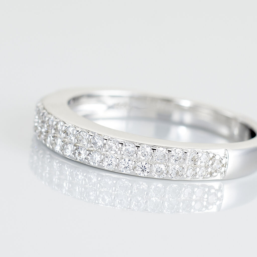 Bague Kelsy Argent Blanc Oxyde De Zirconium - Bagues avec pierre Femme | Histoire d’Or