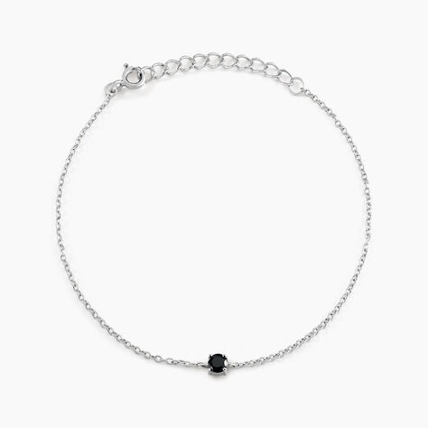 Bracelet Lylwenn Argent Blanc Oxyde De Zirconium Noir - Bracelets Femme | Histoire d&rsquo;Or