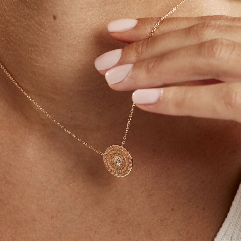 Collier Carmina Plaqué Or Jaune Oxyde De Zirconium - Colliers fantaisie Femme | Histoire d’Or