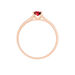 Bague Crista Or Rose Rubis Et Diamant