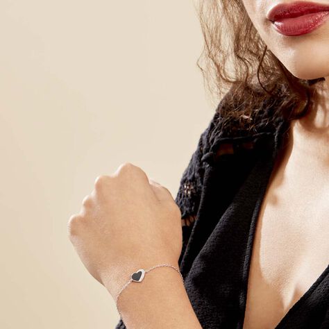 Bracelet Argent Leonilo Oxydes De Zirconium - Bracelets Coeur Femme | Histoire d’Or