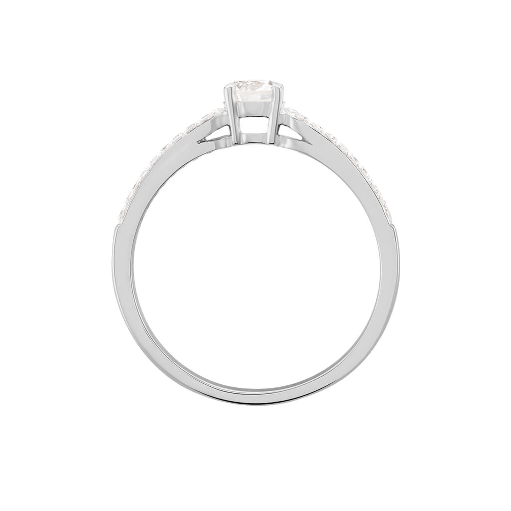 Bague Solitaire Katalina Or Blanc Diamant - Bagues solitaires Femme | Histoire d’Or