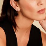 Boucles D'oreilles Puces Anabele Or Rose Amethyste Oxyde - Clous d'oreilles Femme | Histoire d&rsquo;Or