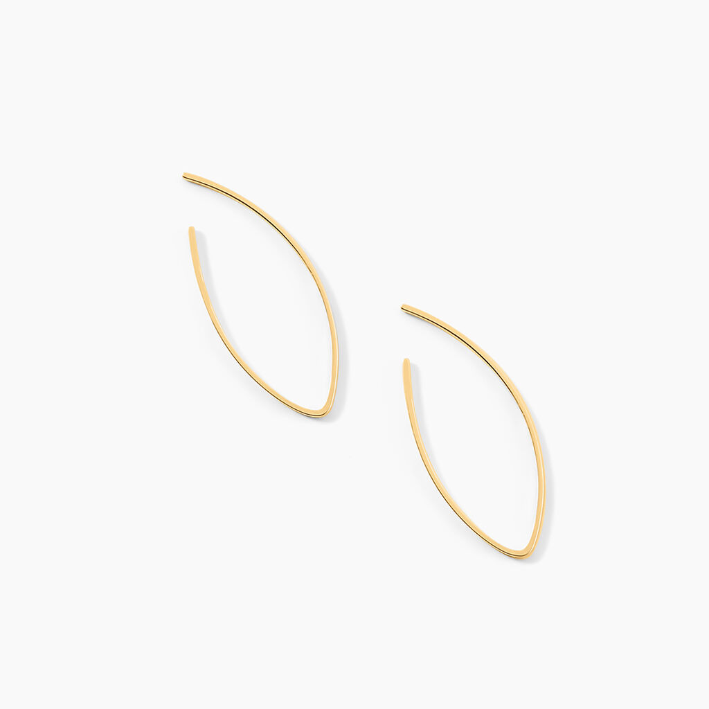 Cr&eacute;oles Helle Amande Or Jaune - Boucles d'oreilles cr&eacute;oles Femme | Histoire d&rsquo;Or